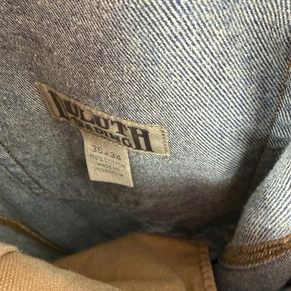 Duluth Trading men’s Duluthflex ballroom relaxed fit medium wash jean 35x34